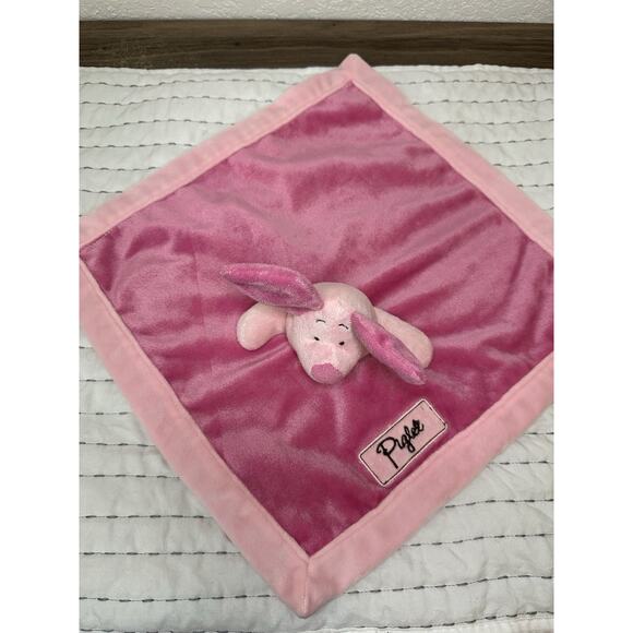 Disney Winnie The Pooh Piglet Pink Baby Security Blanket Lovey Lovie Plush - Picture 5 of 7